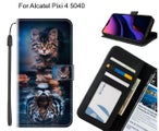 Alcatel Pixi 4 5040 case leather wallet case printed ID