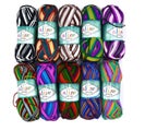 6 ply, 100% Acrylic, 10 colours ALIZE YARN, EXTRA FOLKLORIK BATIK,