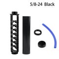 Spiral 1/2-28 5/8-24 Single Core Black Aluminum Tube Car Fuel Filter Solvent Tra