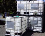 CLEAR IBC TANK -1000 LITRES - WITH OUTLET HOSE ADAPTOR