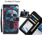 Moto E7 Power case 3 card leather wallet case printed ID