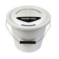 6 Charity Money Collection Buckets 5 Litres - White