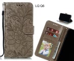 LG Q6 Case Embossed Wallet Slot Case