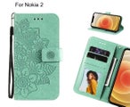 Nokia 2 Case Embossed Floral Leather Wallet case