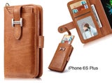 iPhone 6S Plus Case Retro leather case multi cards cash pocket