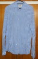 BARKERS TAILORED FIT LIGHT BLUE/RED/WHITE PATTERNED LONG SLEEVE SHIRT - M