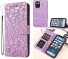Xiaomi Poco X3 GT 5G embossed PU leather wallet case floral purple