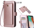 LG Q6 Case Retro Leather Wallet Case