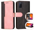 Oppo a72 suede wallet case collage style pink