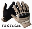 *ON SPECIAL!* QUALITY! Carbon Knuckle Assault Gloves Tan Size: L