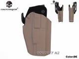 *ON SPECIAL!* EMERSON Tactical FSN Universal RH Pistol Holster w/ Belt Clip DE