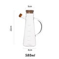 Transparent Glass Oil Bottle with Handle Scale Heat-resistant Lecythus Ki CHK177