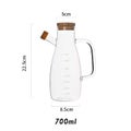 Transparent Glass Oil Bottle with Handle Scale Heat-resistant Lecythus Ki CHK177