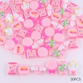 30PC Chocolate Resin Flatback Flat Back Cabochon Kawaii DIY Resin Craft D CHK177