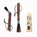 Coffee Grinder Cleaning Brush With Natural Bristles Lanyard Coffee Machine Brush