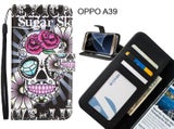 OPPO A39 case 3 card leather wallet case printed ID