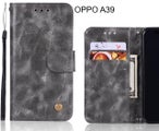 OPPO A39 Case Vintage Fine Leather Wallet Case