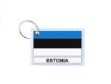 Keychain keyring patch print double sided flag country EST estonia