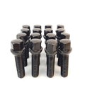 R12 Ball Seat Wheel Bolts Black M14X1.5 17mm Hex 38mm Long Thread