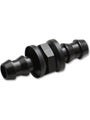 Vibrant Performance -6AN Barbed Union Fitting Straight Black Anodized