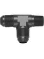 Fragola Adapter Tee 4 AN Malex1/8 NPT Malex4 AN Male Black 482604-BL
