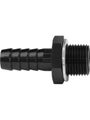 Proflow Fitting Adaptor Male 10mm x 1.00mm To 3/8in. Barb, Black