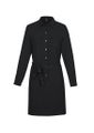 Chloe Womens Georgette Shirt Dress - Black - Size 16 - Biz Collection