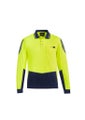 Mens Hi Vis Flux L/S Polo - Yellow/Navy - Size 3XL - Biz Collection