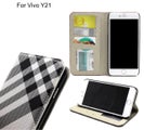 Vivo Y21 case wallet Leather case