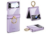 Slim Crystal Clear Finger Ring Kickstand Case Cover for Samsung Galaxy Z Flip 4