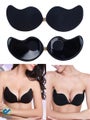 Deago Women's Push Up Strapless Bra Reusable Invisible Silicone Backless Bras -C