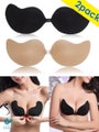 Deago Women's Push Up Strapless Bra Reusable Invisible Silicone Backless Bras -C