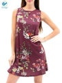 Deago Summer Dresses for Women Beach Floral T-Shirt Sundress Sleeveless Pockets