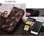 Moto G9 case Leather Wallet Case Cover