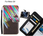 Moto G9 case 3 card leather wallet case printed ID
