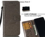 Galaxy Note 9 Case Leather Wallet case embossed unicon pattern