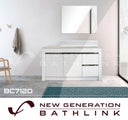 1200mm Plywood Floor Standing With White Marble Bench And Basin