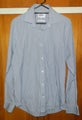 BARKERS TAILORED FIT BLUE & WHITE PATTERN LONG SLEEVE SHIRT - SMALL