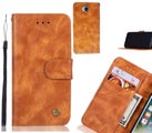 Huawei Y5 2017 Case Vintage Fine Leather Wallet Case
