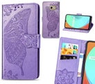 Galaxy A5 2017 case Embossed Butterfly Wallet Leather Case