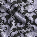Soimoi Asian Paisley Print, Poly Taffeta Fabric, Decor Sewing Fabric by The