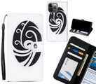 iPhone 13 Pro Max case 3 card leather wallet case printed ID