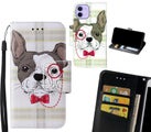 iPhone 12 Case wallet fine leather case printed