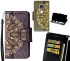 MOTO G7 Case wallet fine leather case printed
