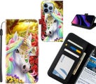 iPhone 13 Pro case leather wallet case printed ID