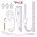 7Pcs Sewing Ruler Set French Curve Clear Ruler for Pattern Maker DIY Cl