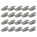 20Pcs Non Slip Velvet Hangers Clips Ivory Strong Finger Flocked Clips P