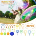 Soap Bubble Wand Set Water Blowing Making Sticks Tools Kids Outdoor Act