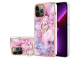 Finger Ring Kickstand Case Cover for iPhone 13 Pro Marble