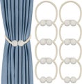 8 Pack Curtain Tiebacks, Convenient Drape Tie Backs Decorative Curtain Holdbacks